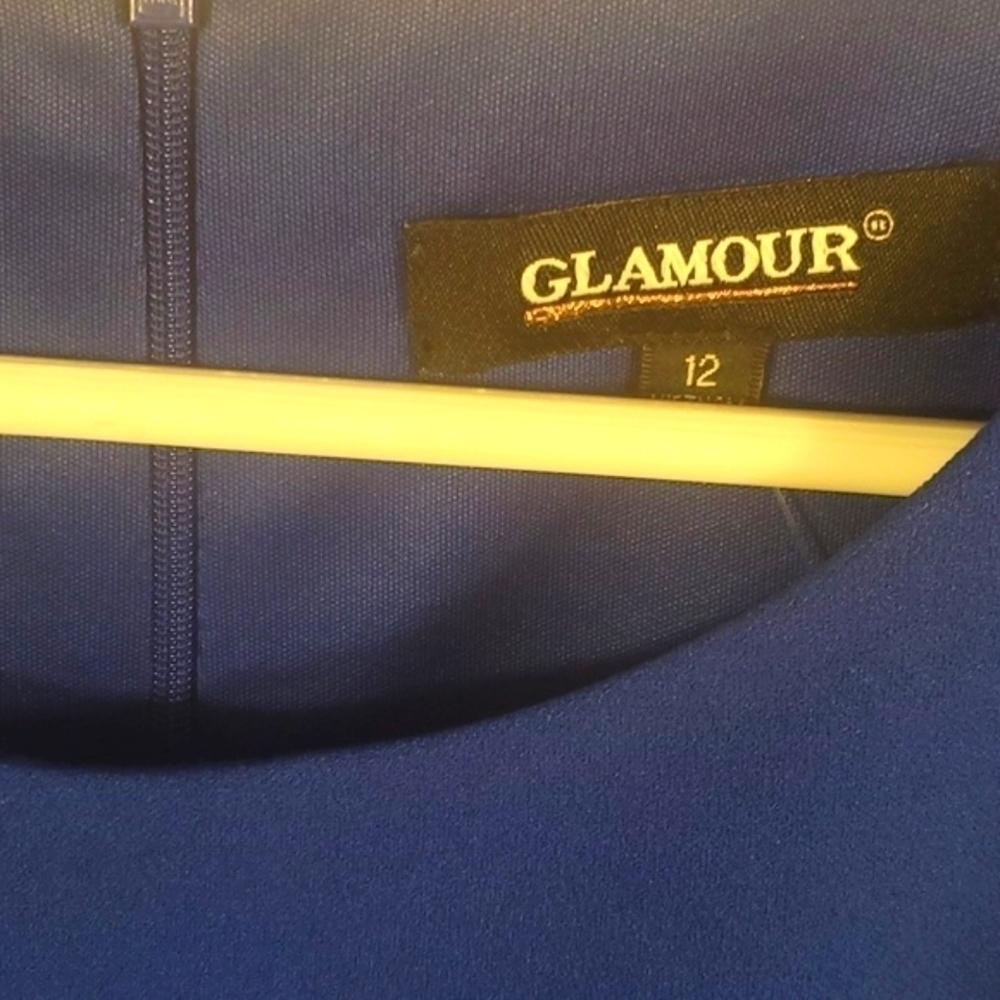 Glamour Blue Dress with Ruffles Size 12 (New) - Picture 7 of 15